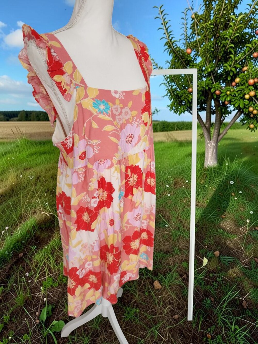 🌺 Emily Wonder Floral Babydoll Dress Size Large NWT 🌺 - Picture 4 of 11